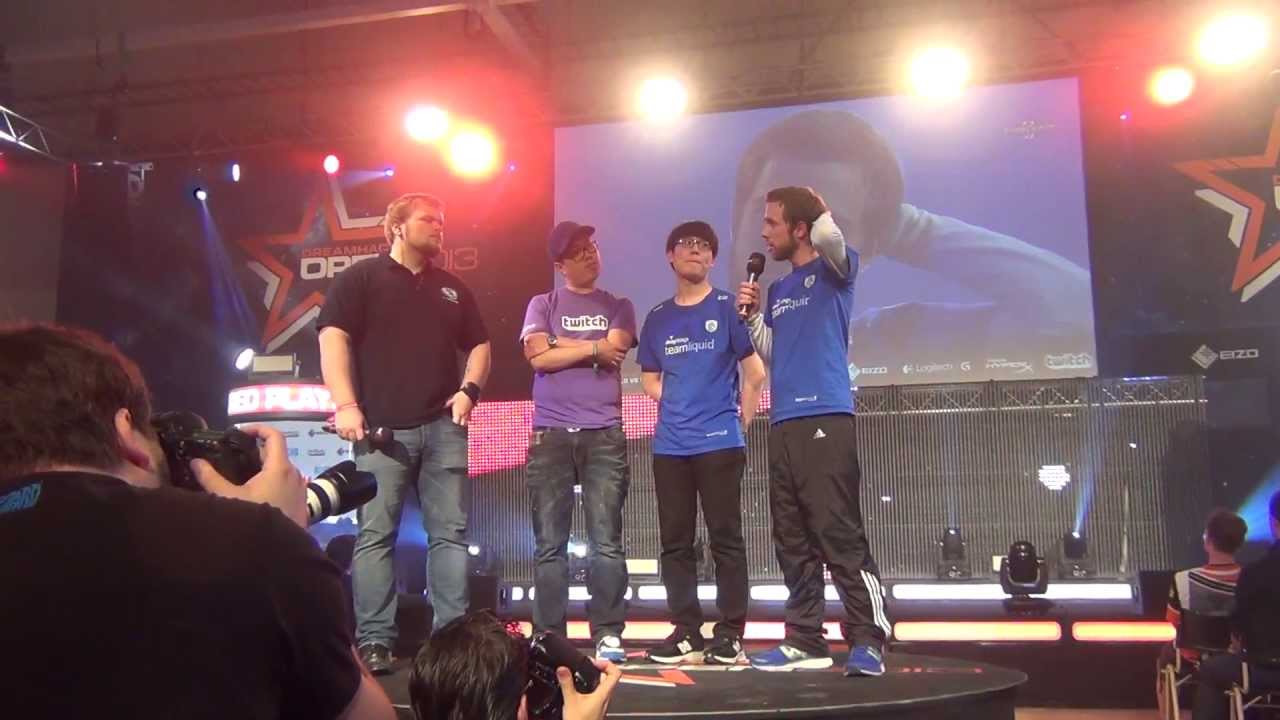 DreamHack Open: Summer 2013: iNcontroL interviewing TLO and Taeja on Stage