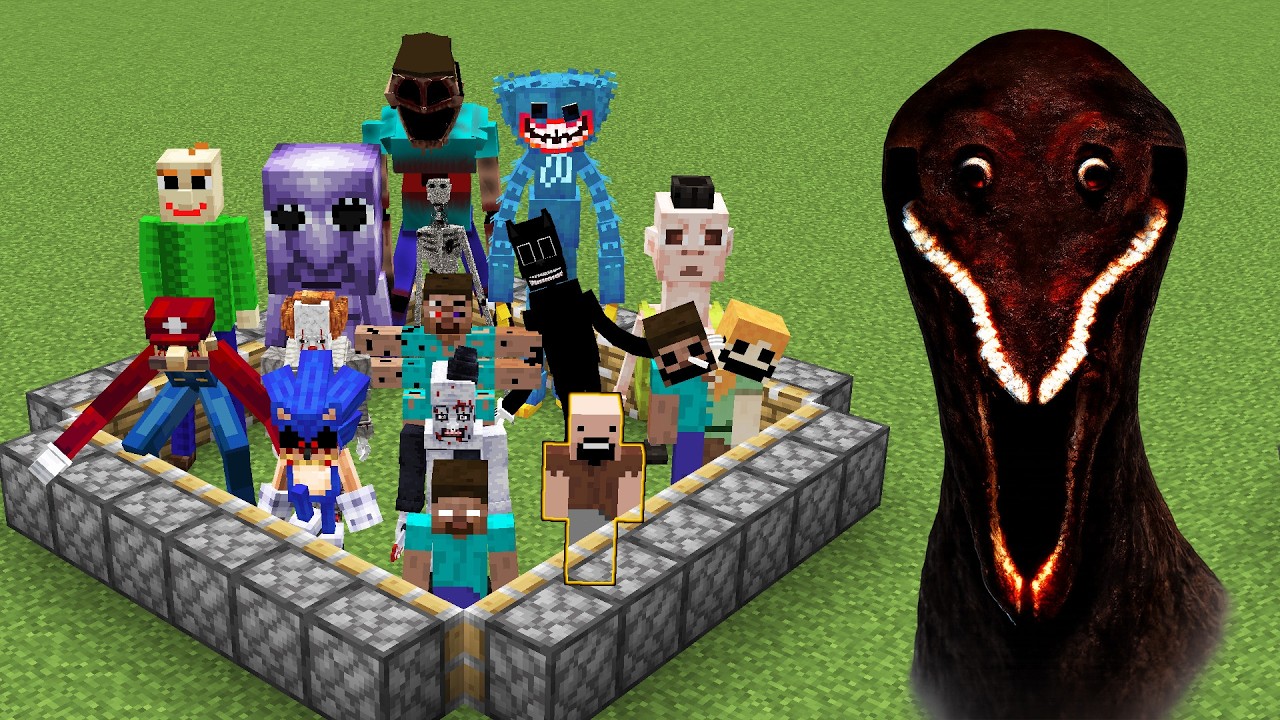 All New mobs from Creepypasta together in Minecraft