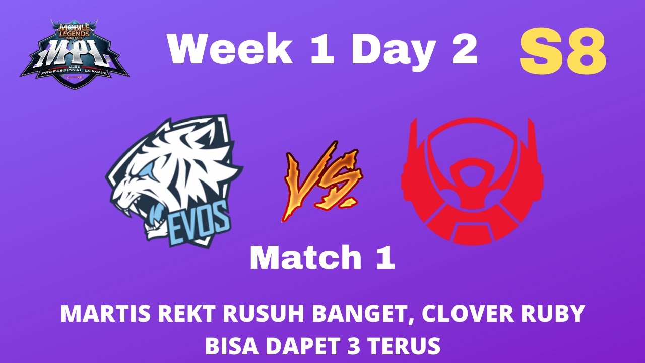 EVOS VS BTR MATCH 1 | React MPL ID S8
