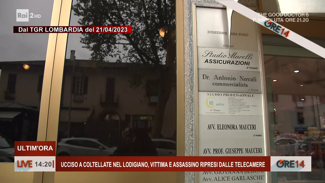 Lodi, ucciso a coltellate: vittima e assassino ripresi dalle telecamere - Ore 14 del 21/04/2023