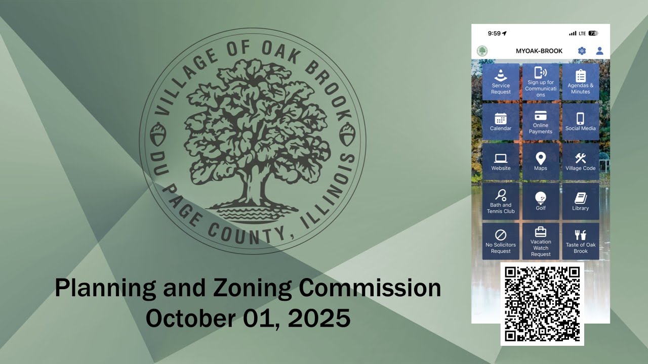 2025-10-1 Oak Brook Village Planning and Zoning Commission
