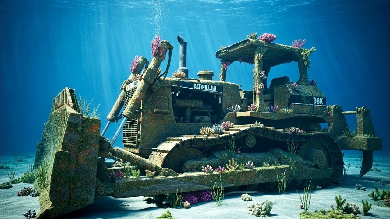 Full Restoration 40 Years Old Ruined of Caterpillar D8K 1973 Abandoned Condition Under the seabed...