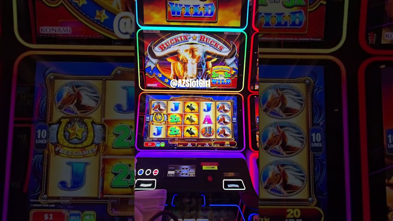 Little Bonus on Buckin Bucks @azslotgirl #buckinbucks #slots #casino #money