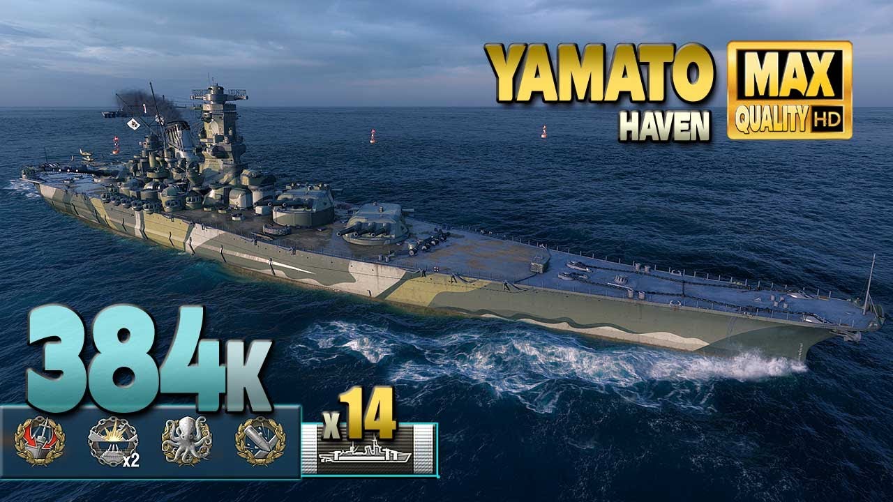Линкор «Ямато» доминирует на карте Haven - World of Warships