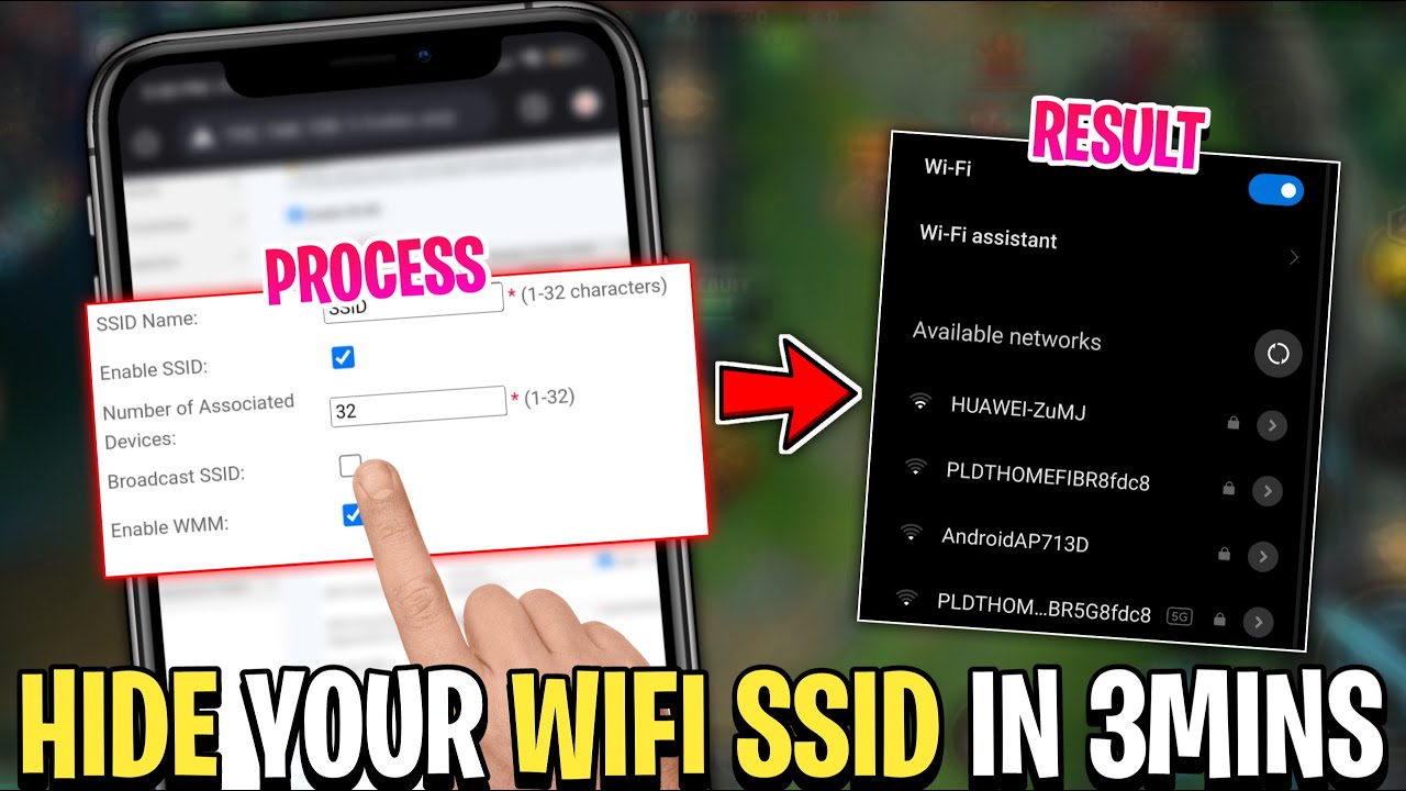 Paano MAG HIDE Ng SSID Sa Lahat Ng WIFI NETWORK!! In 3Mins