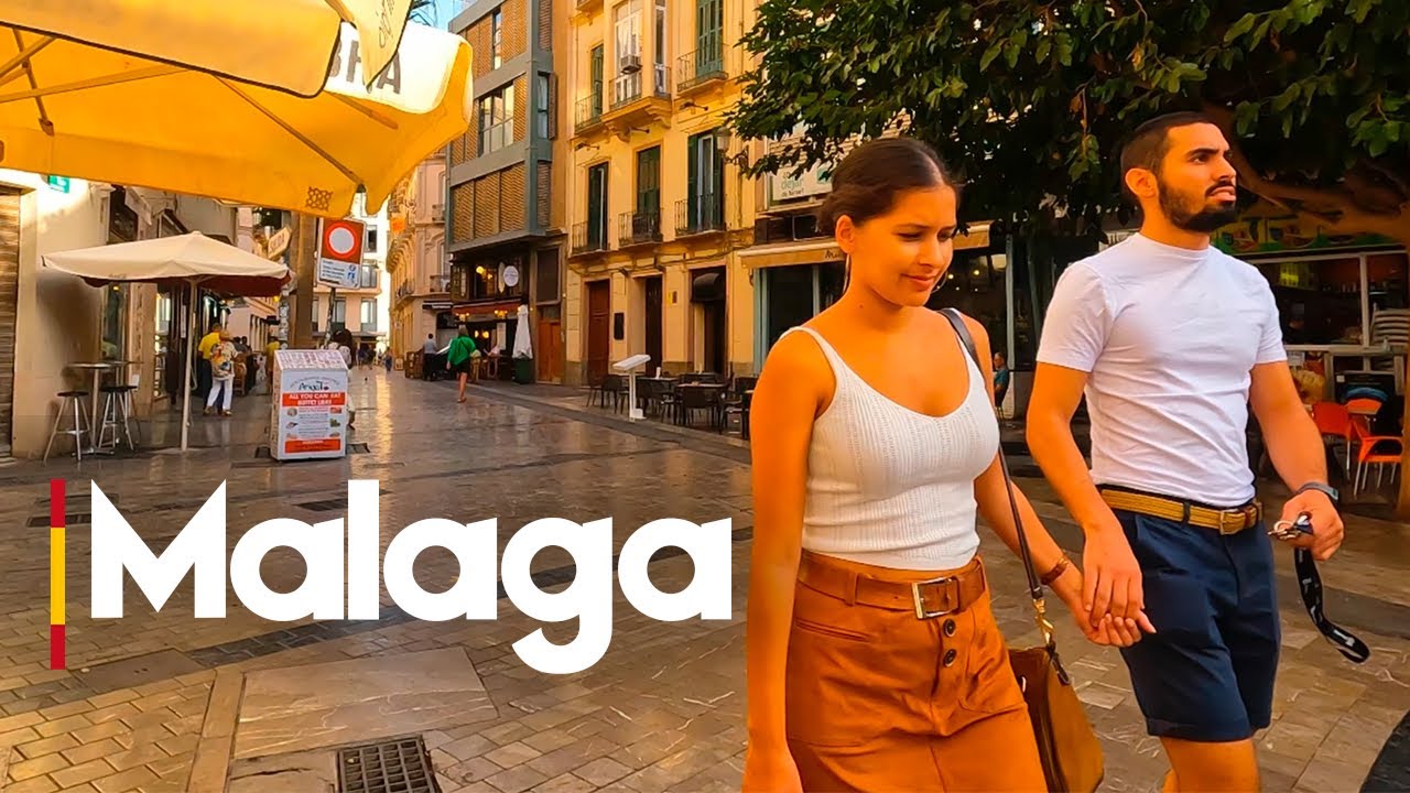 Walk around in malaga spain february 2023 costa del sol spain