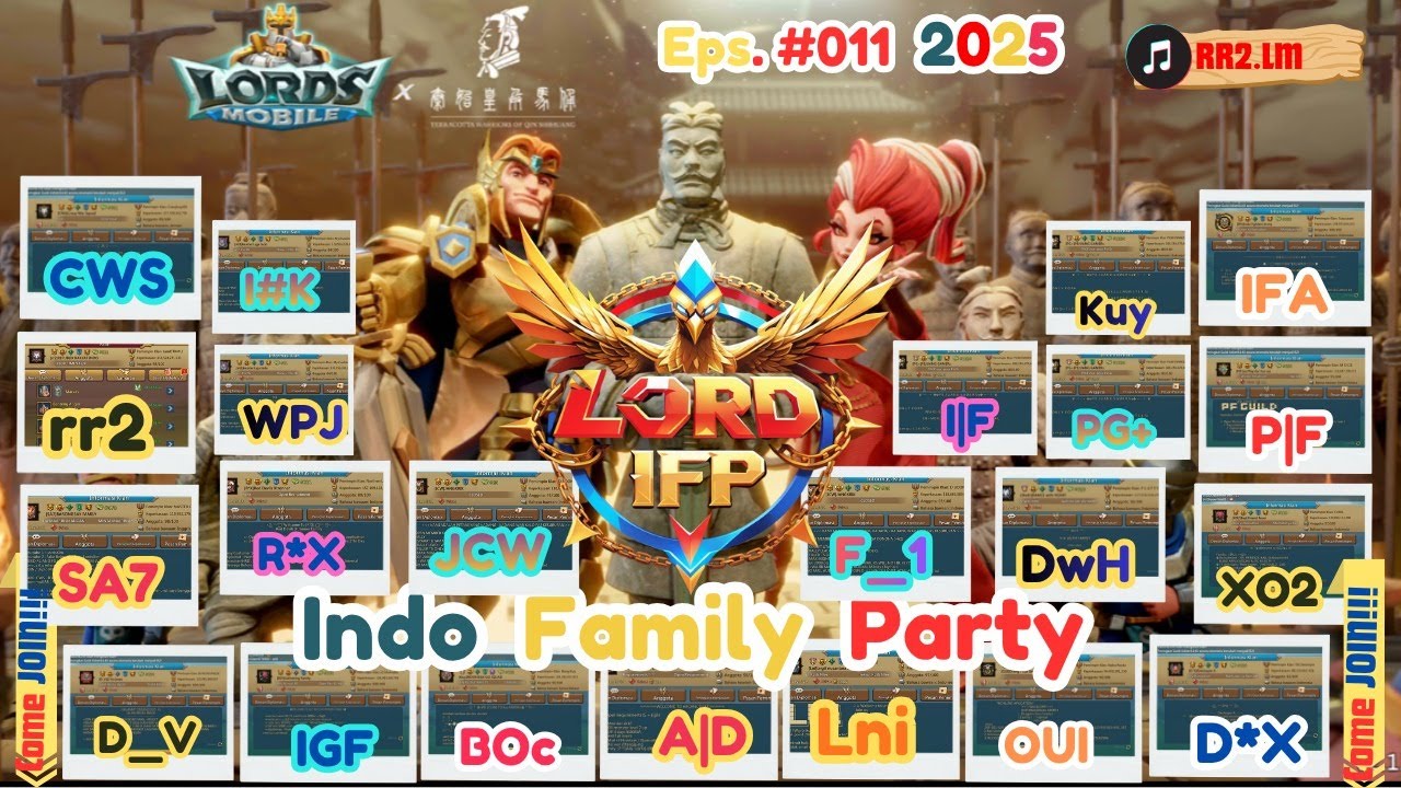 LORDS MOBILE [ 🔴LIVE ] THE BIGGEST RALLY PARTY LEAGUE INDO PART 10 | GELOOOOOO 22 CLAN+ AND MANY RL