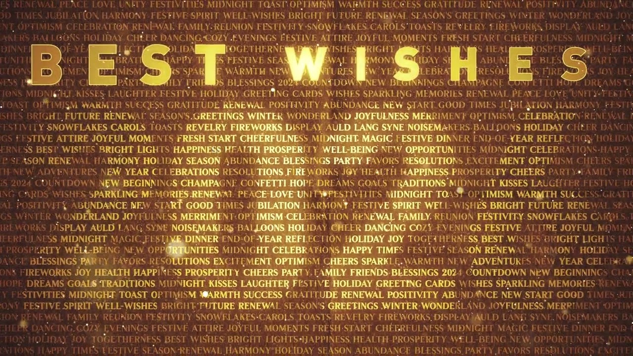 Best Wishes 2026 – Golden Happy New Year Animation Loop 🥂🎉