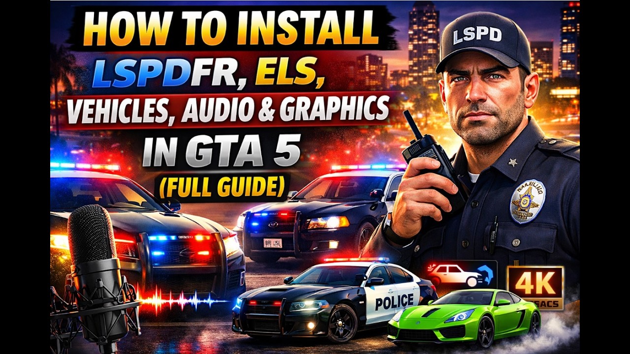 How to Install LSPDFR, ELS, Vehicles, Audio & Graphics in GTA 5 (Full Guide)
