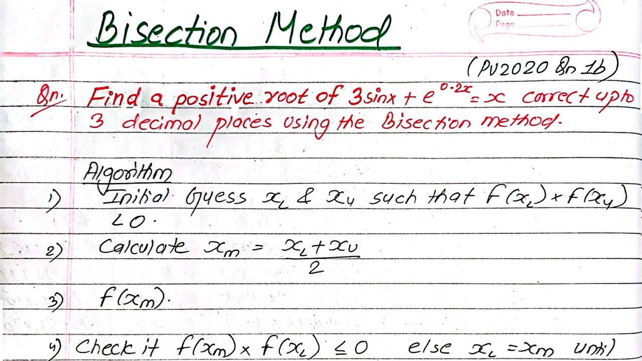 Unit:2 | Finding Root by Bisection Method | Numerical Method | Prashant YT | BE Civil | 5th Sem |