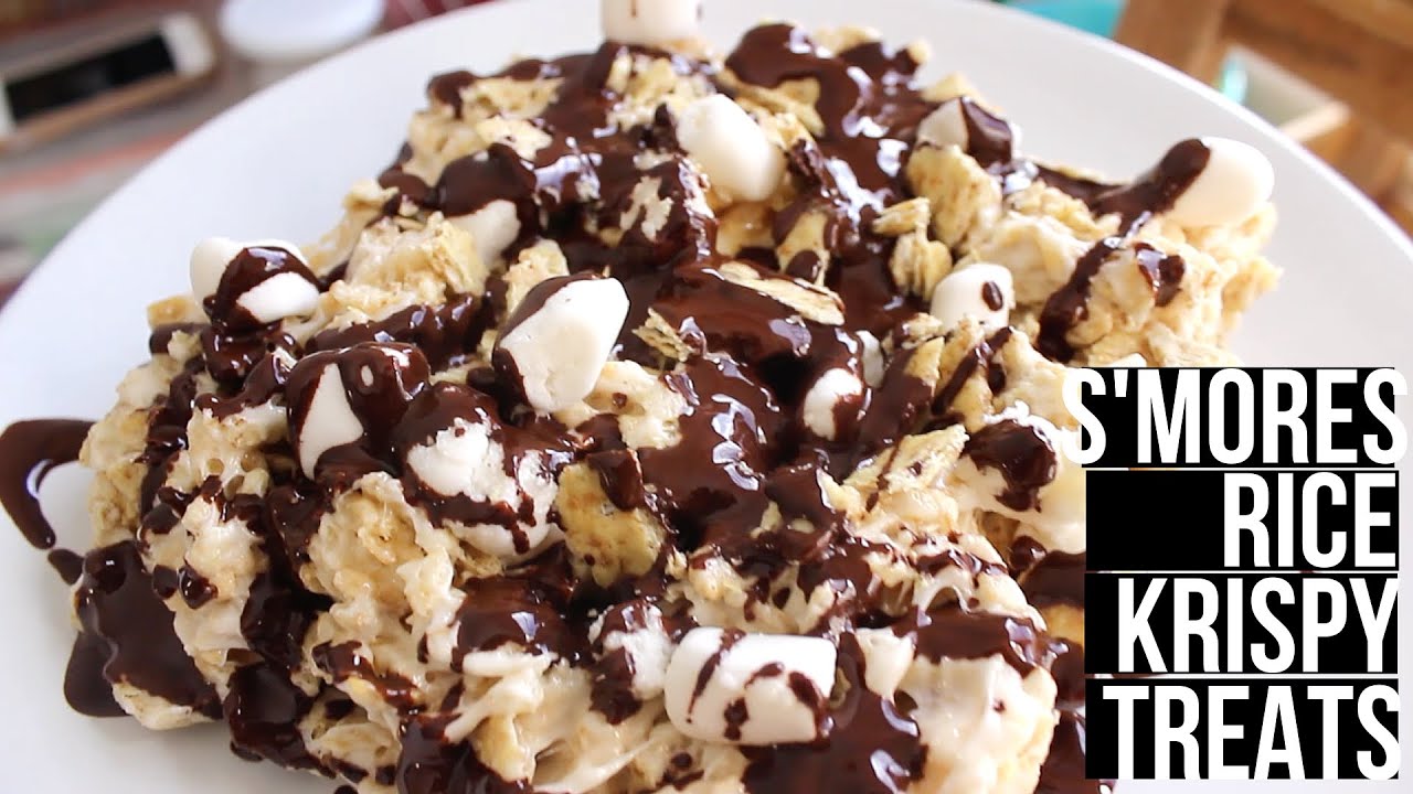 ♡ S'MORES RICE KRISPY TREATS ♡