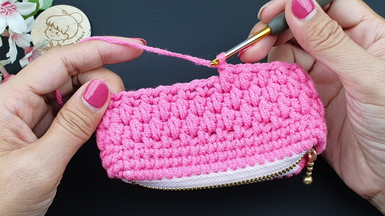 How to Crochet Purse Zipper Purse with Amazing Stitches | Crochet Gift Ideas | ViVi Berry DIY