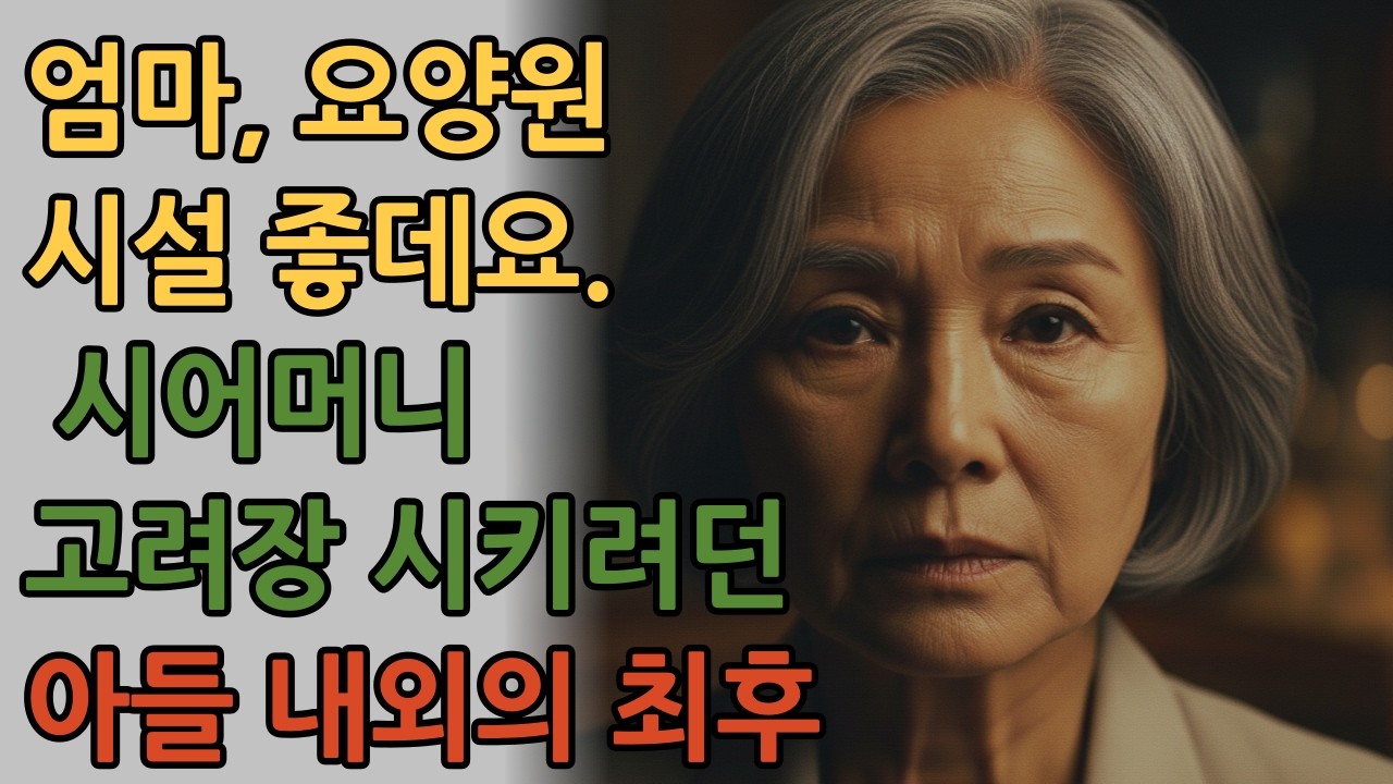 10년간 파출부로 살다가 요양원 대신 바다로 간 시어머니
