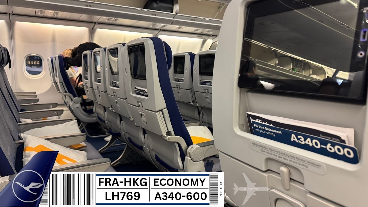 REVIEW | Economy | Lufthansa A340-600 | The Airbus with Downstairs Lavatories