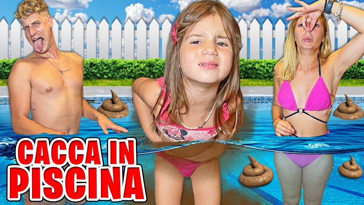 AURORA FA UNO SCHERZO E FINGE CHE STA MALE E HA MAL DI PANCIA E FA LA CACCA ADDOSSO IN PISCINA!