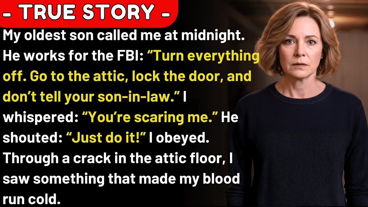 My Oldest Son Called at Midnight — He Works for the FBI — “Hide in the Attic. Right Now.”