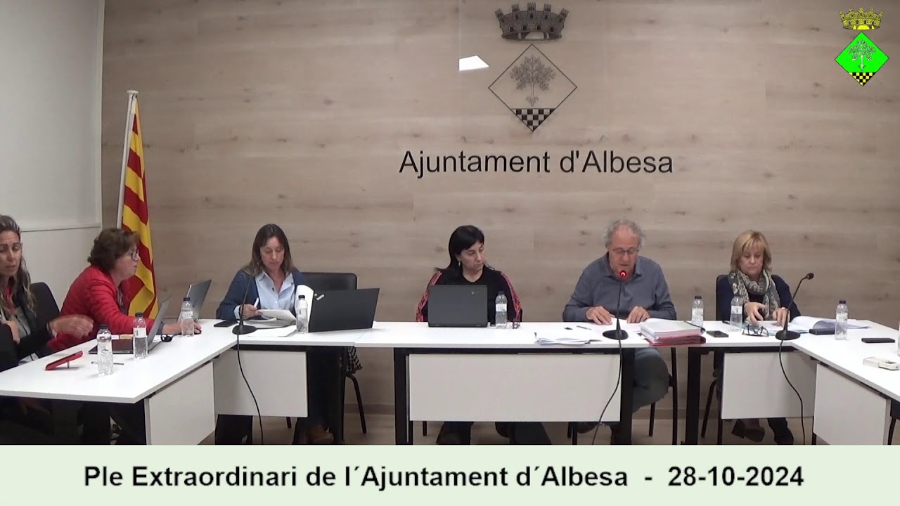 Ple Extraordinari de l´Ajuntament d´Albesa  28-10-2024