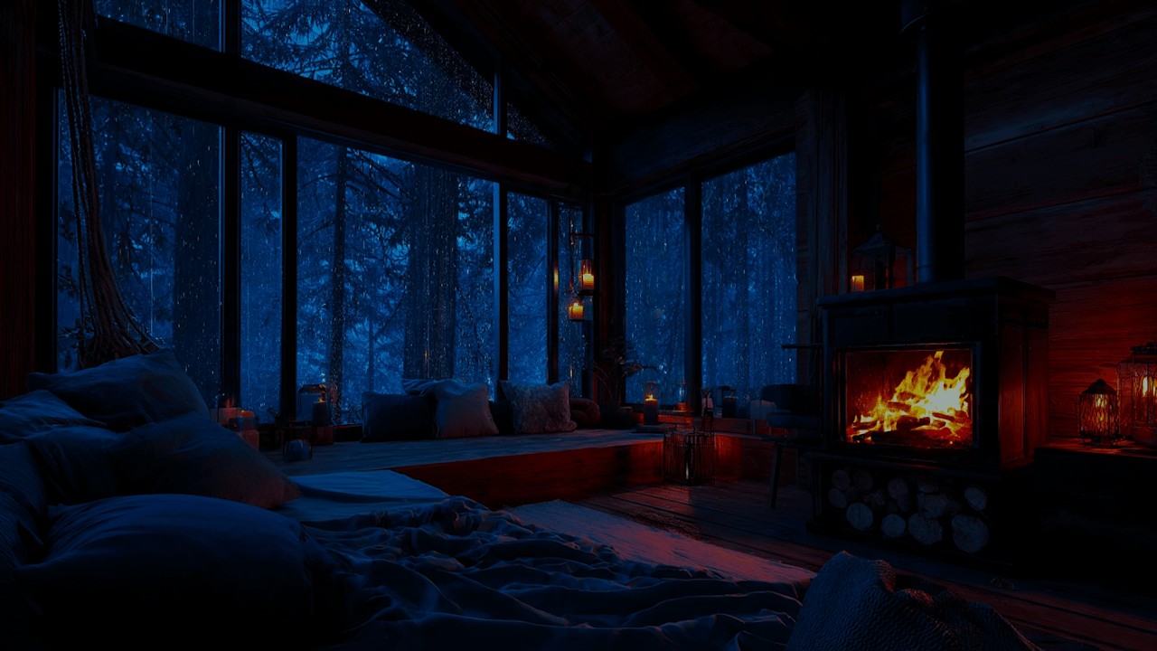 Rain Sounds for Sleeping - Relaxing Night Rain to Fall Asleep Fast - Calming Rain and Thunder Sounds