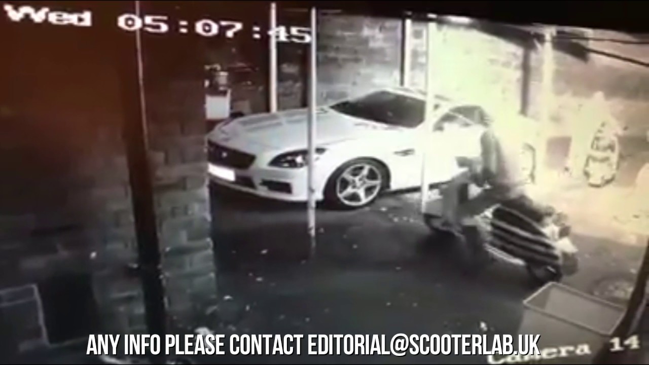 SLUK | CCTV of Lambretta scooters being stolen Rotherham 2017