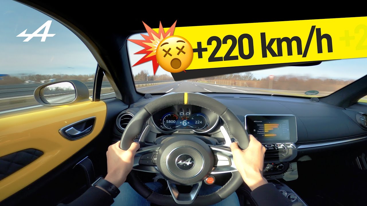 +220km/h Alpine A110S Autobahn Drive ++ 0-100 Acceleration - POV