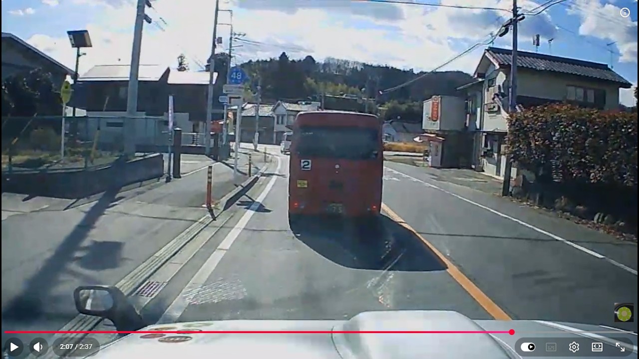 281.県道～青い雪山方面～百均とスーパーの帰り笑～。群馬帝国の日常劇場。中華激安ドラレコ。たまに米軍ラジオON。群馬の車窓から