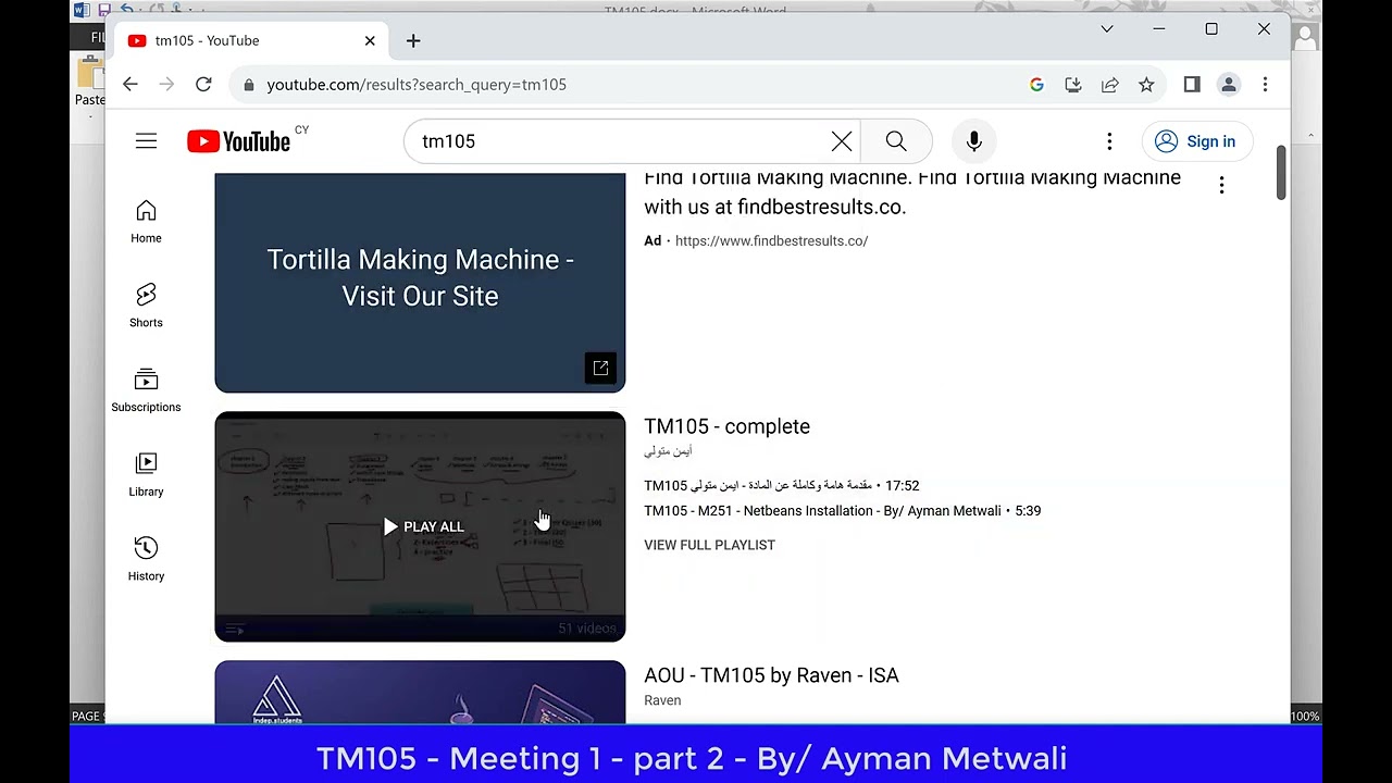 TM105 Meeting 1 part 2