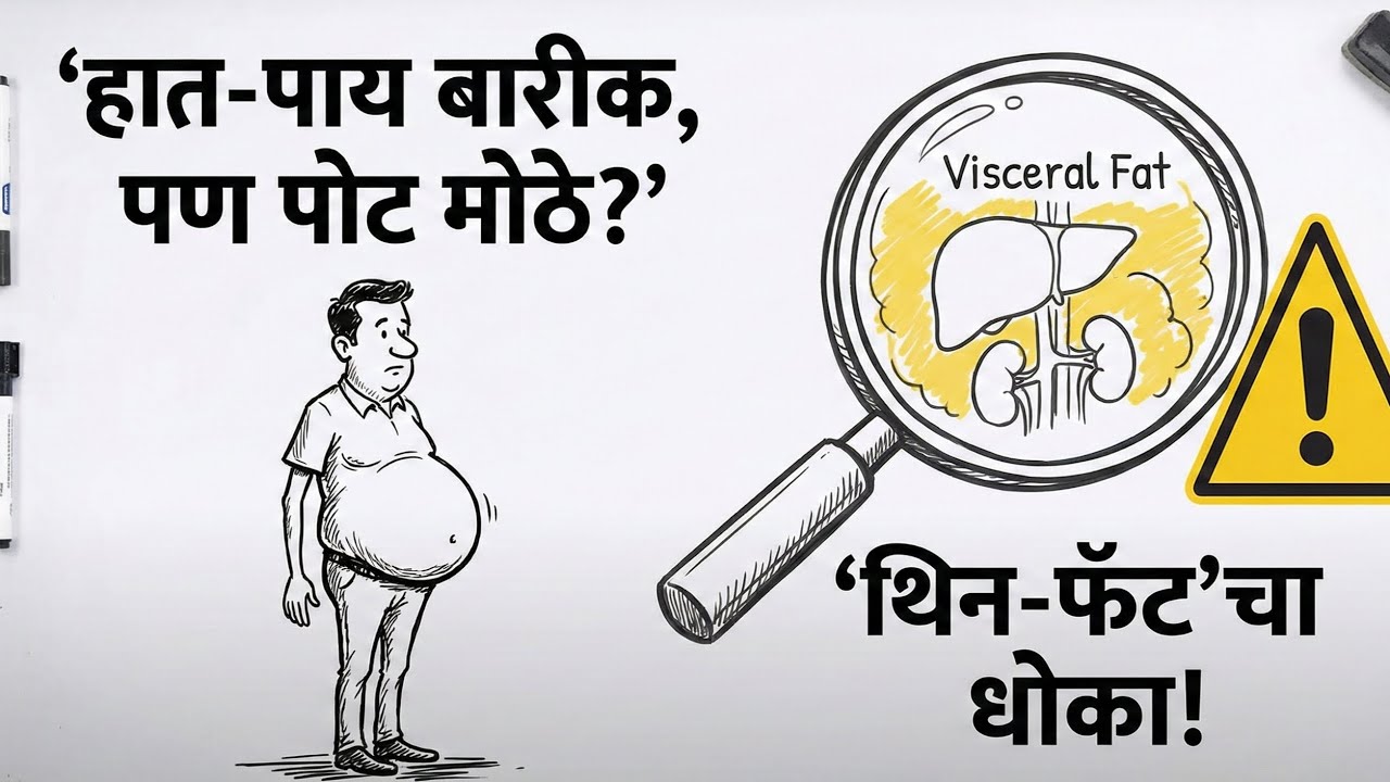हात-पाय बारीक पण 'पोट' सुटले आहे? | 'Thin-Fat' असणे जास्त धोकादायक का आहे? | Health Gappa