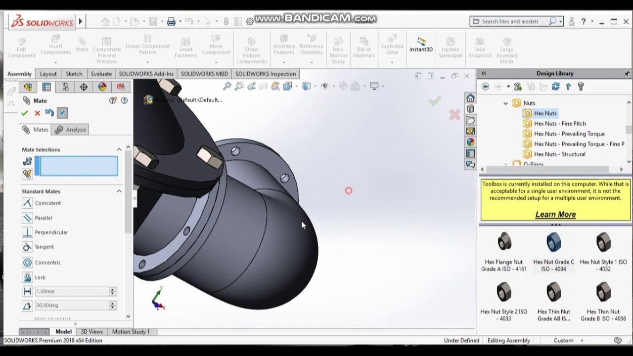Solidworks Tutorial-Lesson 7: How to assemble a chemical tank