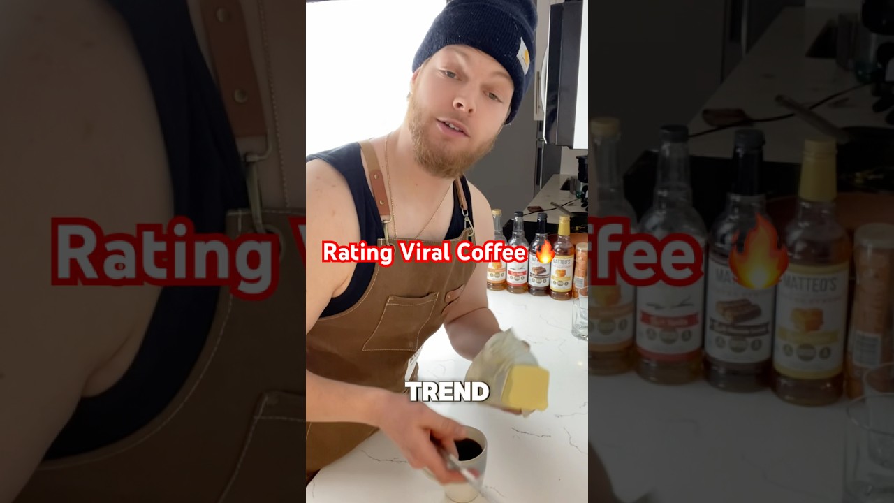 Rating VIRAL Coffee: BUTTER Coffee 🧈☕️😟 #ratingviralcoffee #coffeerecipe #coffeereview #shorts