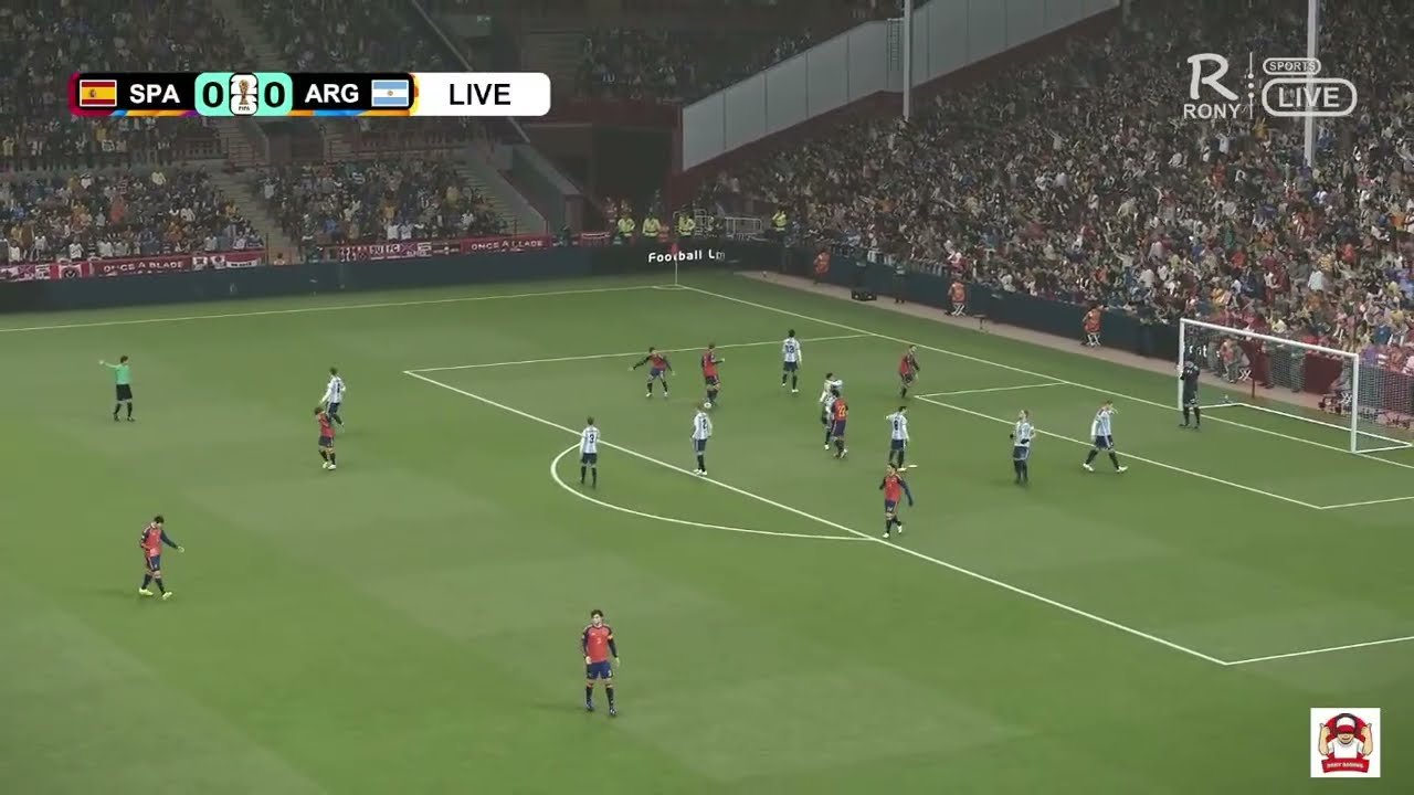 Video Game - Simulation Gameplay : Spain vs Argentina | The Mega Final! (eFootball 2021)