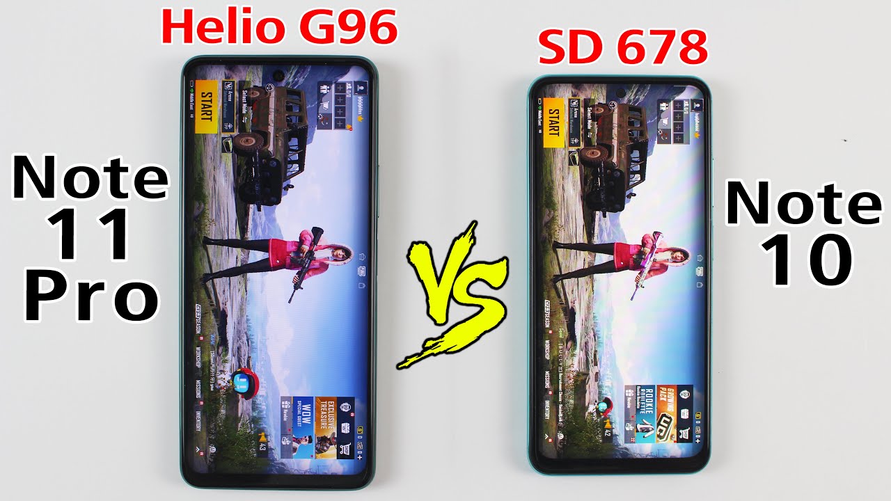 infinix Note 11 Pro vs Redmi Note 10 PUBG TEST - Helio G96 vs Snapdragon 678 PUBG MOBILE TEST