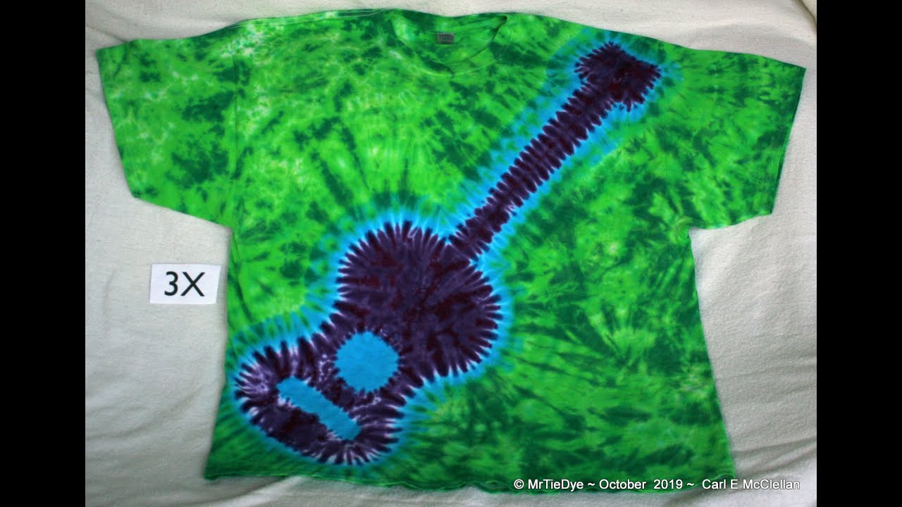 Tie Dye a Guitar Tee with regular dye (no thick dye was used)