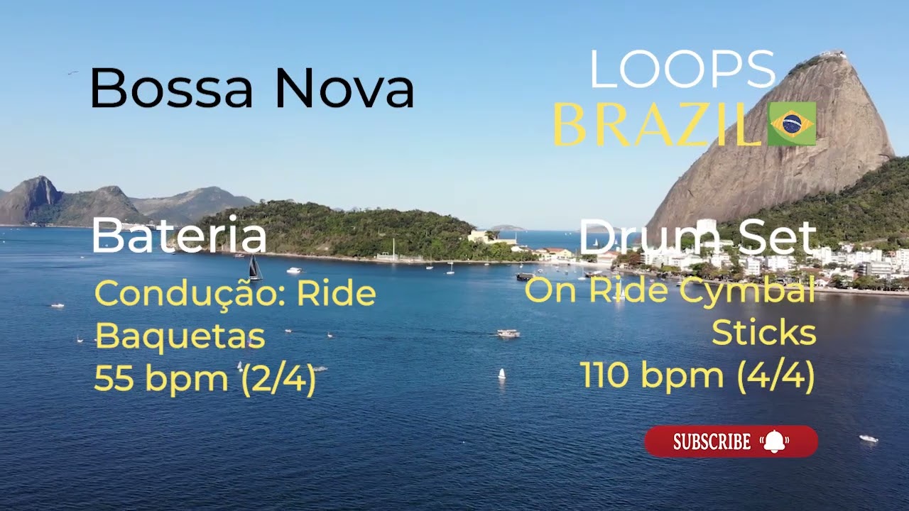 Bossa Nova 55/110 bpm - Baquetas/Sticks, Ride Cymbal, Bateria/Drum Set