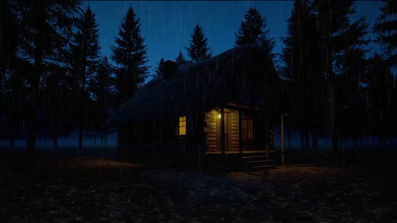 Fall Asleep With Heavy Rain at Night | Soft Thunder & Relaxing Sleep 🌩️🌙😌