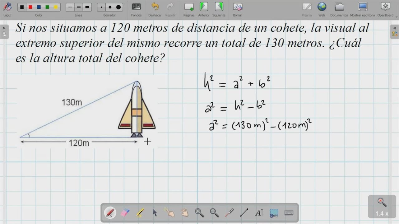 Si nos situamos a 120 metros de DISTANCIA de un cohete - TEOREMA de PITAGORAS - SENODEX