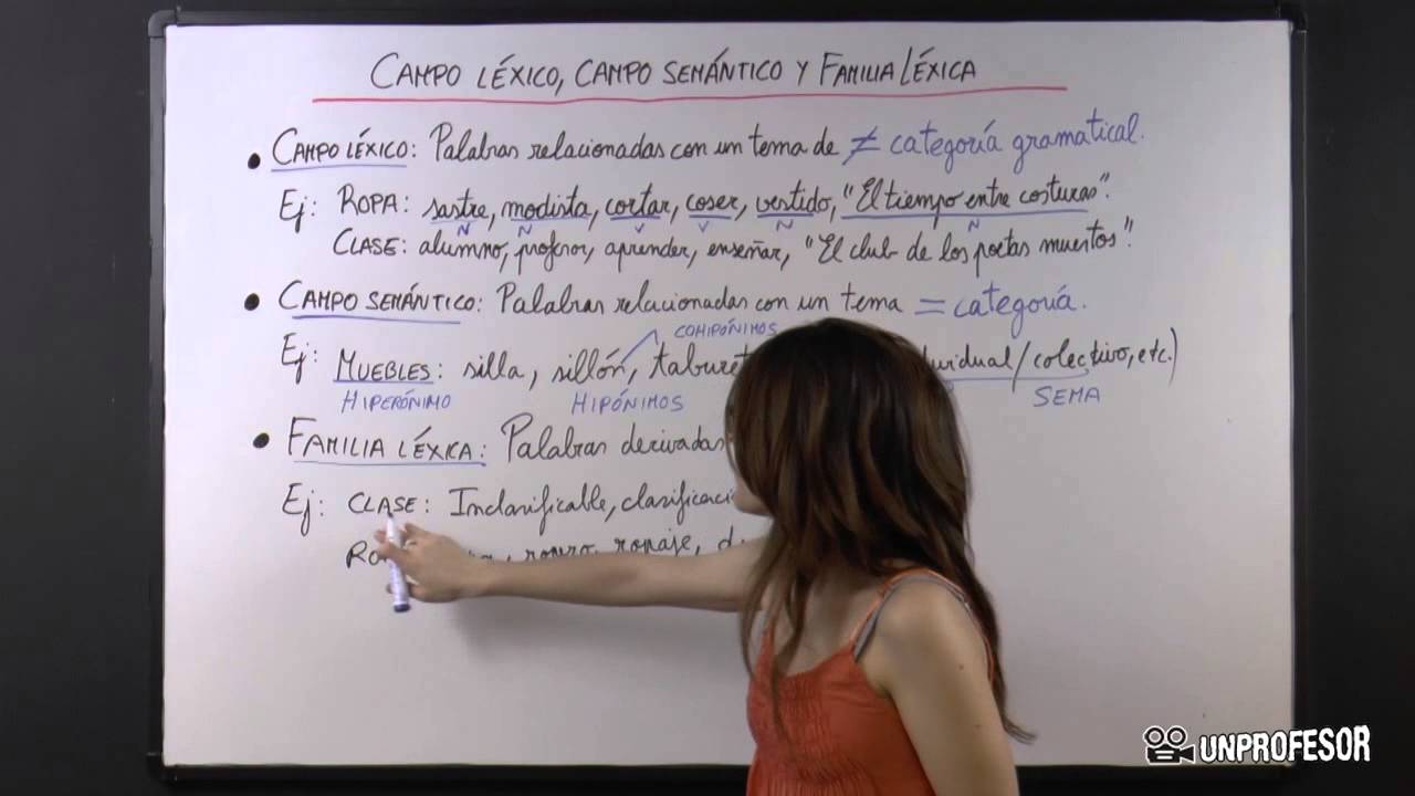 Campo léxico, campo semántico y familia léxica
