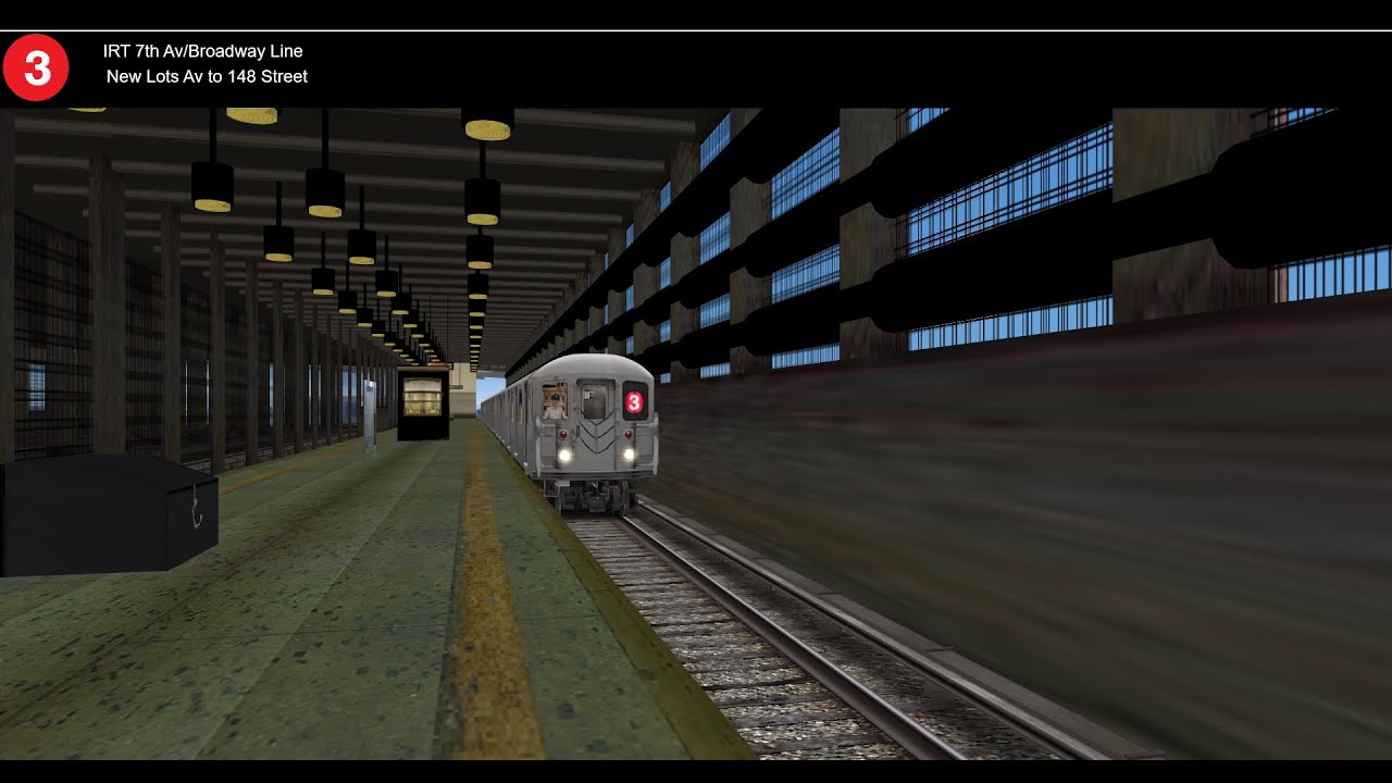 OpenBVE NYC Subway IRT Operation: (3) Train to Harlem-148 St (R62)