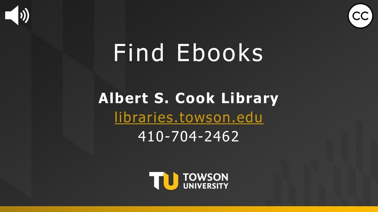 Find Ebooks with Cook OneSearch