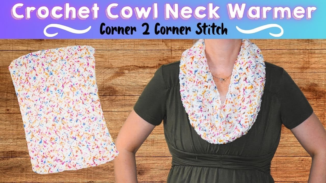 How to Crochet a Cowl Neck Warmer for Beginners | Crochet Cowl Scarf