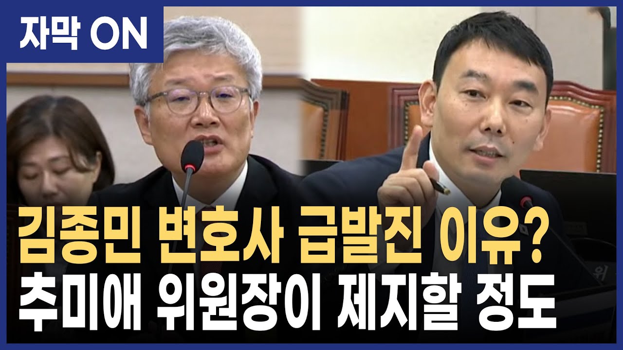 [자막] 김용민 의원 질의 중…김종민 변호사 ‘급발진’ 제지당했다｜법사위 검찰개혁 공청회