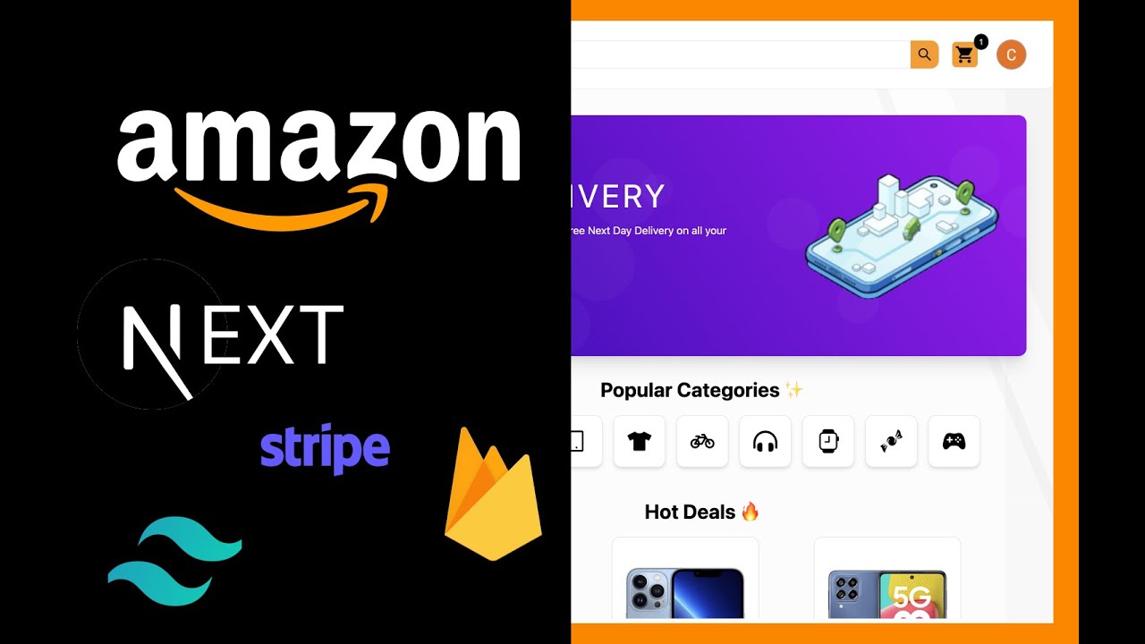 🔴 Let's Build Amazon Clone Using Next Js 13, Tailwind CSS, Firebase and Stripe Checkout