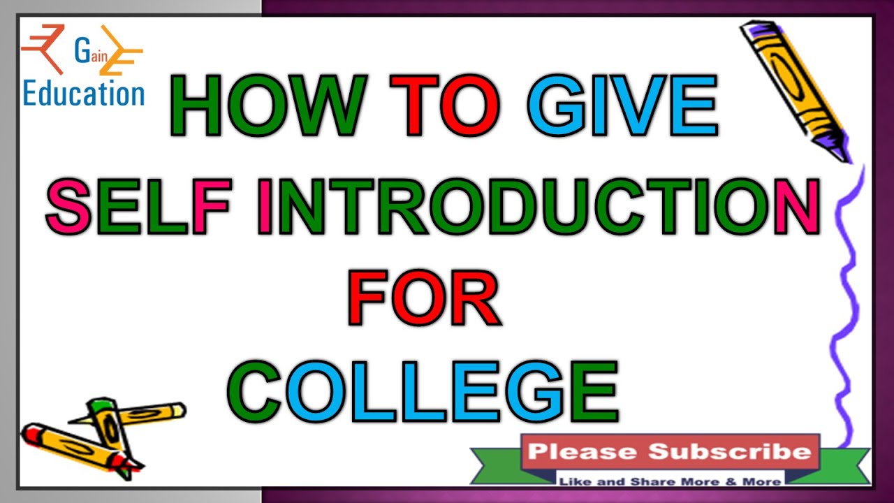 Self introduction for college English || How to give introduction on first day of your college