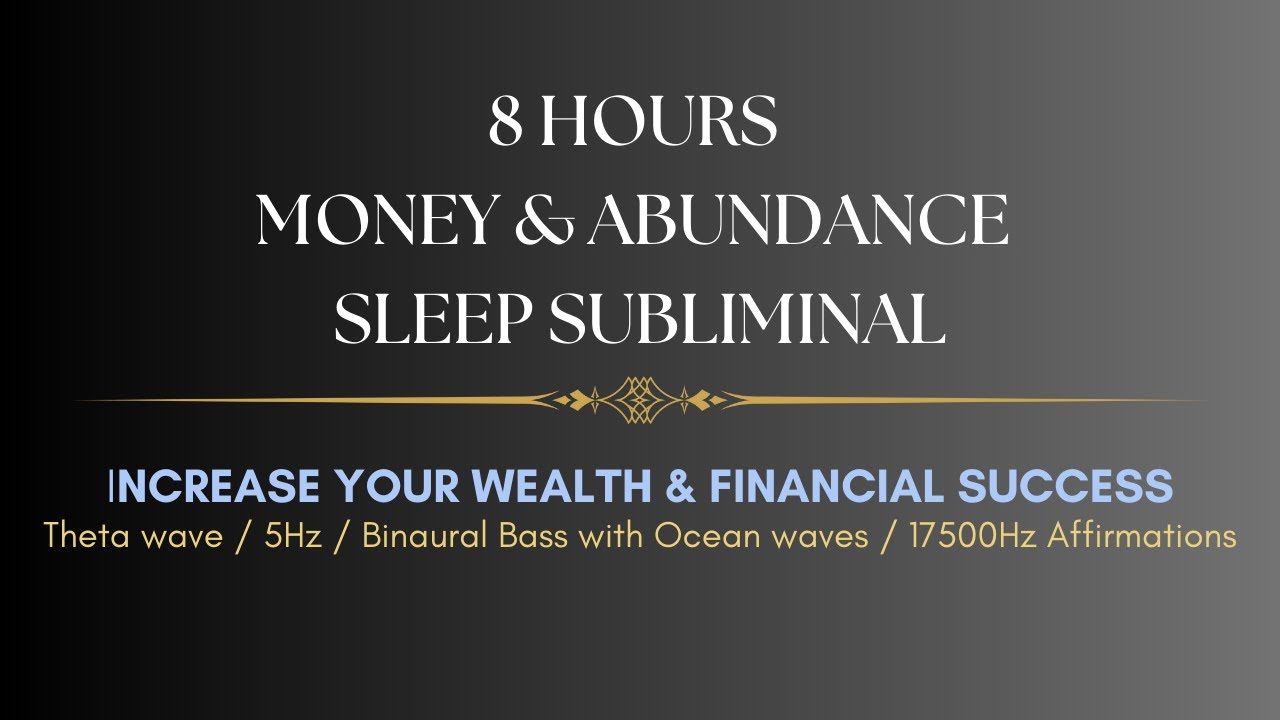 Attract Abundance While You Sleep - Subliminal Affirmations + Binaural + Ocean Wave + Dark Screen