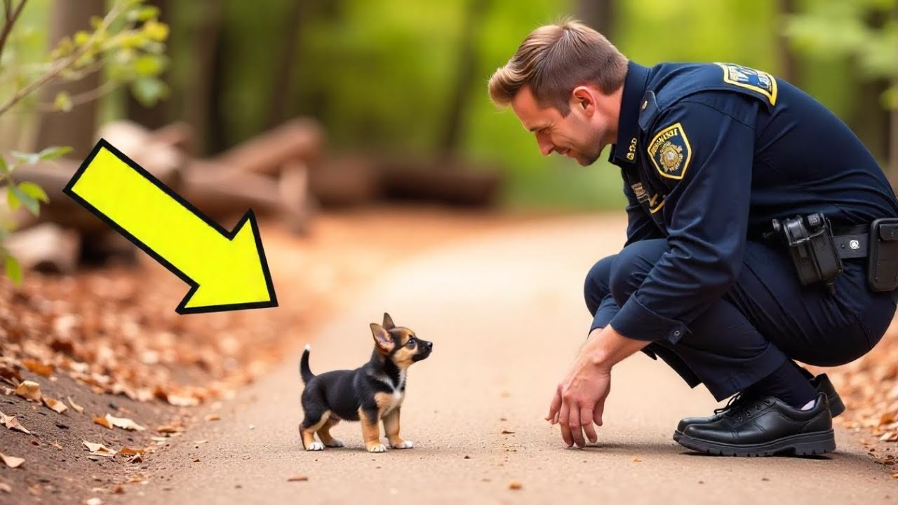 Puppy Keeps Following Cop – When He Finds Out Why, He Breaks Down in Tears!