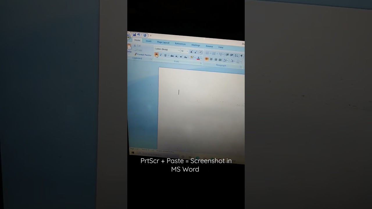 How to take screenshot in MS Word?? #shortvideo #shortcut #tech