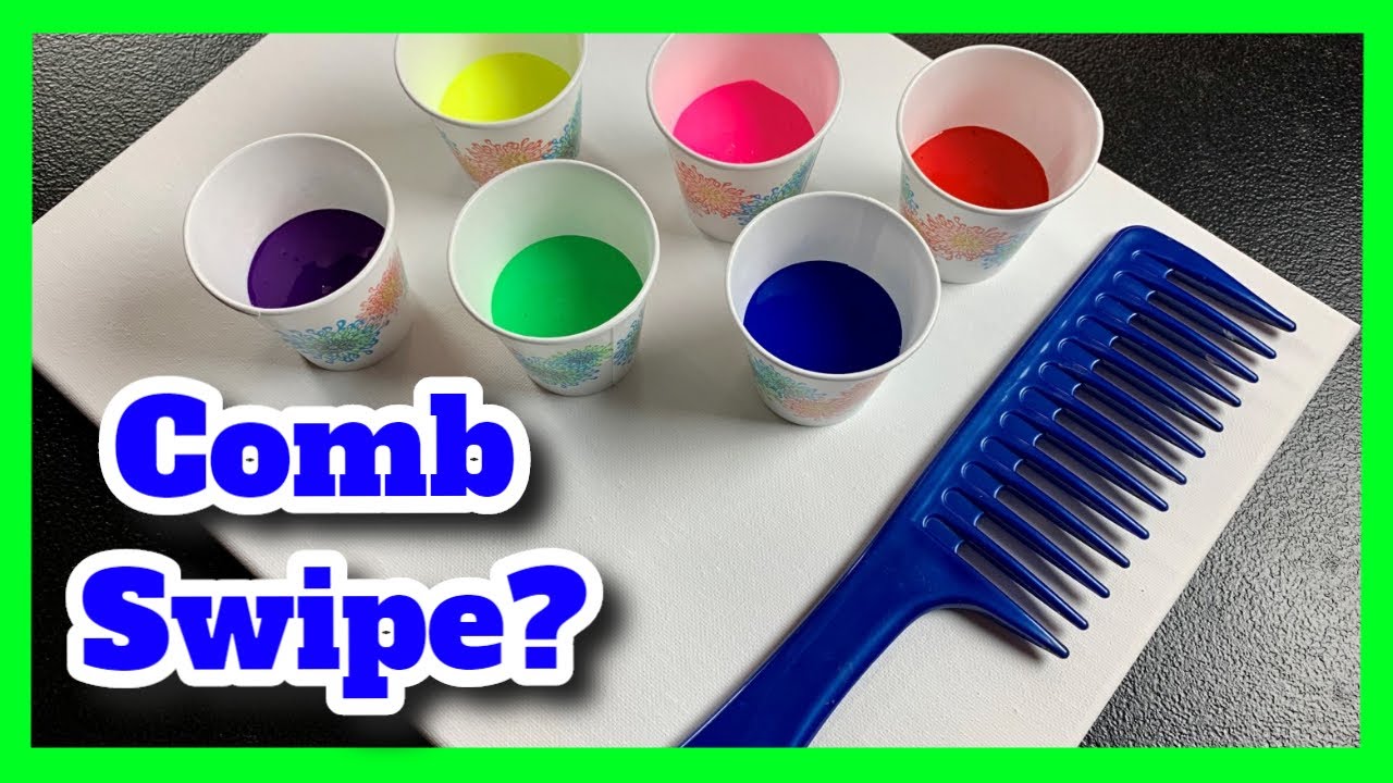 Акриловая заливка Comb Swipe | Жидкое искусство с JMoPainting