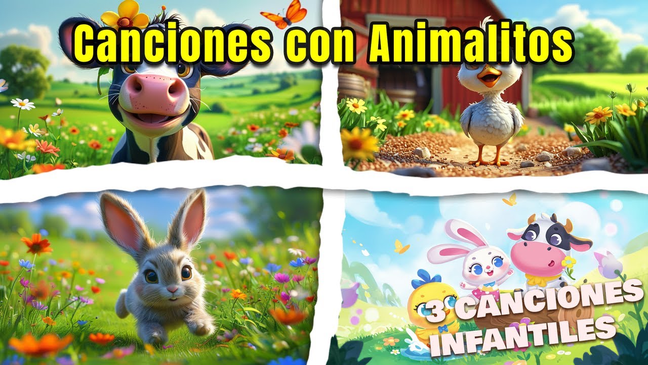 Tres Canciones de Magia y Risas con Animalitos 🪄😂 | Tres Canciones Infantiles para Niños Alegres