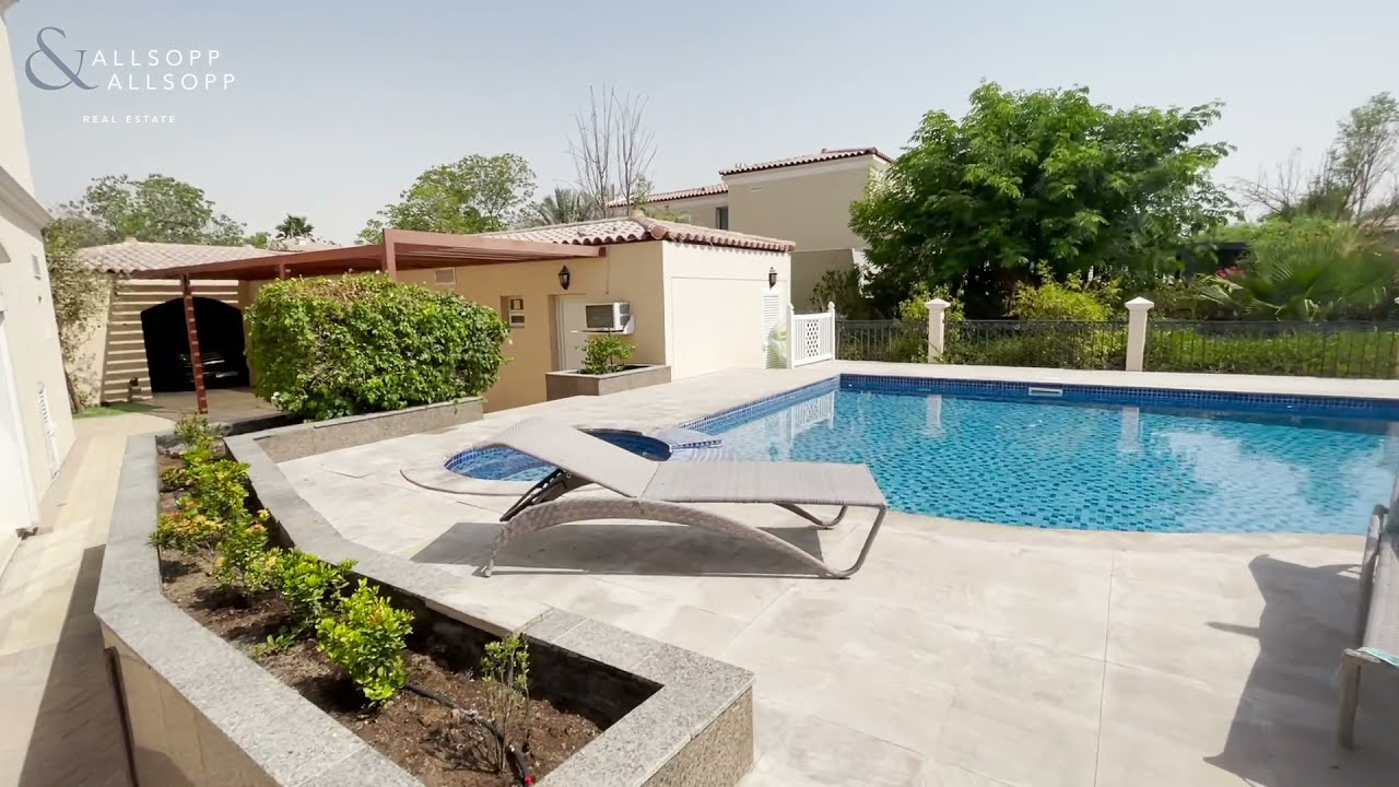 6 bedroom villa for rent in Dubai, Green Community East with Stunning Private Pool