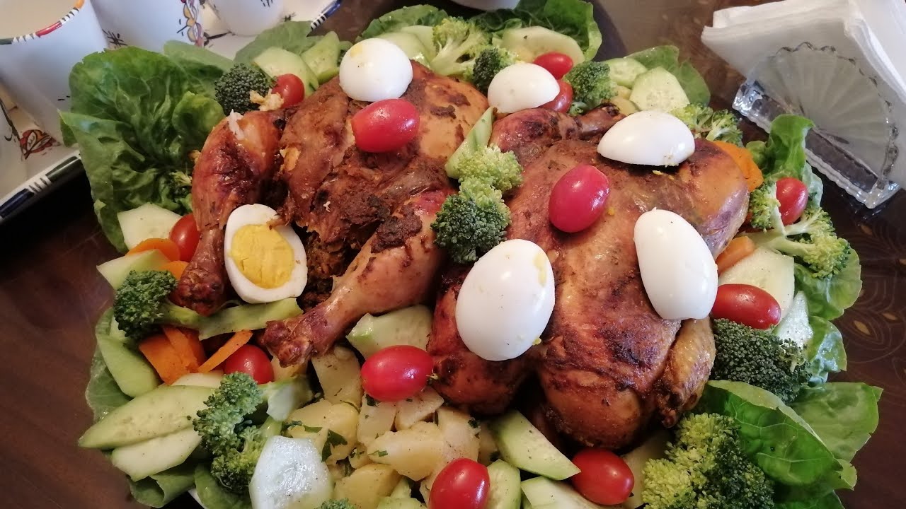 احسن طريقة لتحضير الدجاج المشوي في الفرن للاعراس والمناسبات🐔