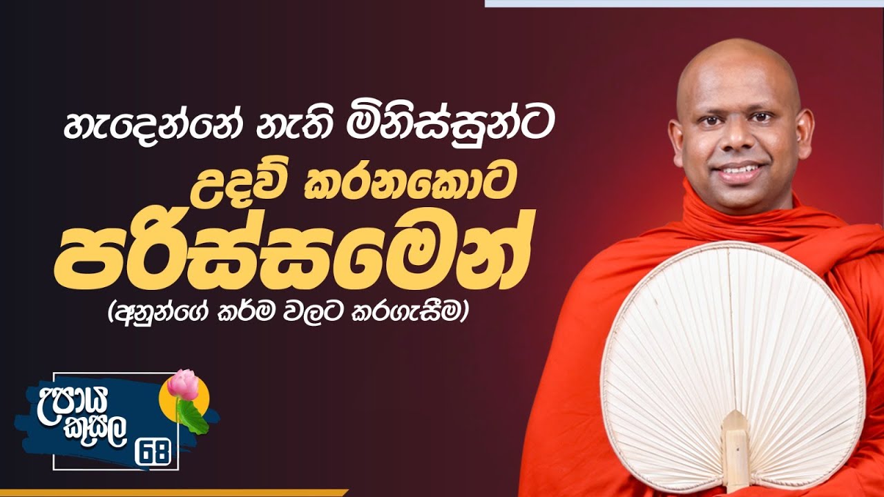 68) හැදෙන්නේ නැති මිනිසුන්ට උදව් කරනකොට පරිස්සමෙන් | උපාය කුසල | Ven.Welimada SaddaseelaThero